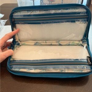 Lug Teal Travel Pouch with Zippers